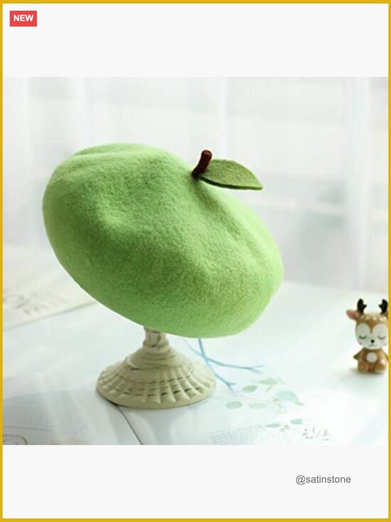 Wool Beret Hat for Women - Vintage Artist Cap, Breathable & Warm, One Size main image 6